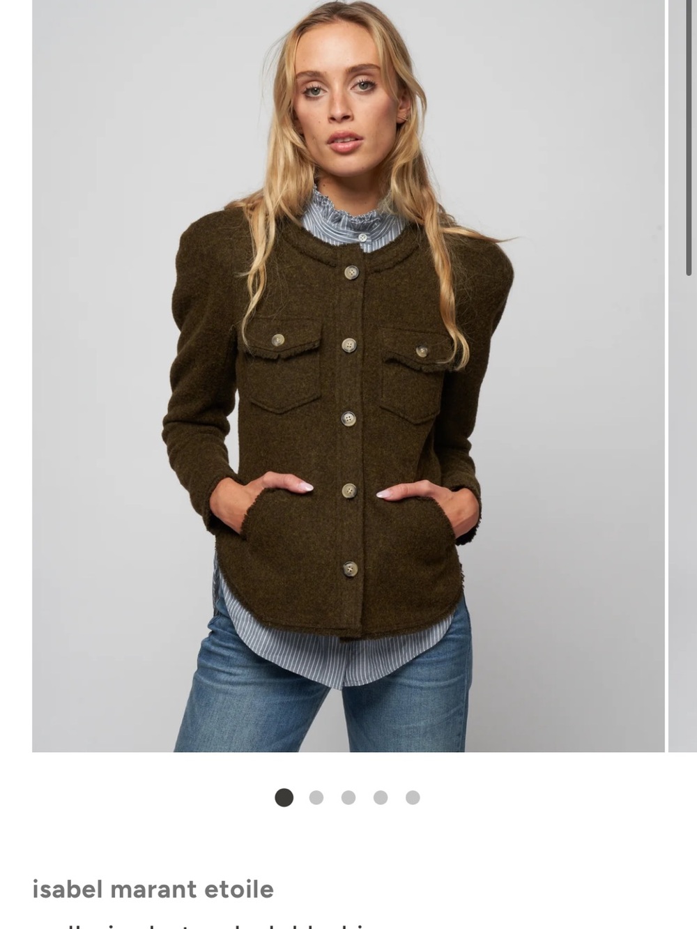 Isabel Marant Nelly Olive Wool Jacket